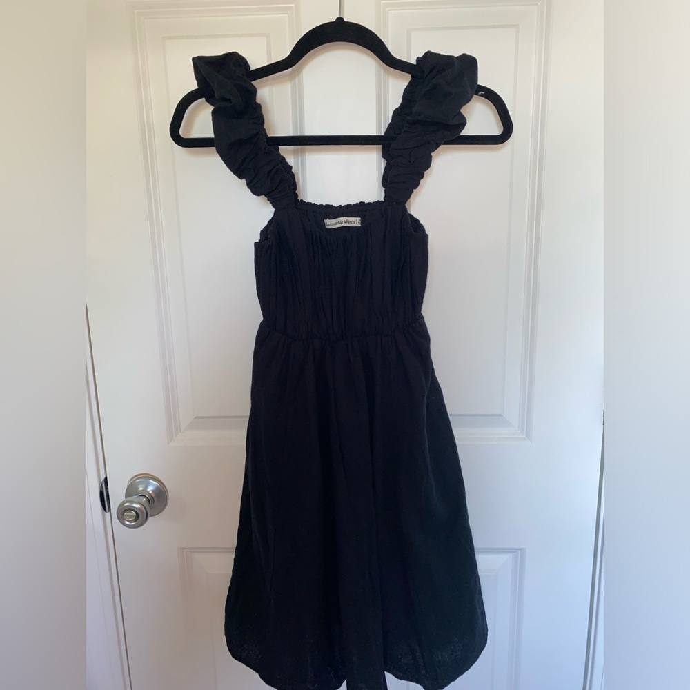 Abercrombie & Fitch Black Linen Dress